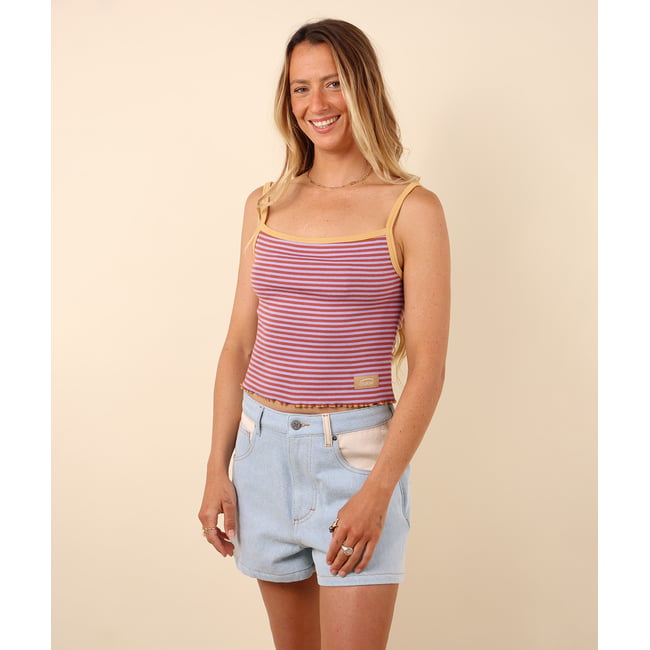 Débardeur en maille rayée BISTRIPES v002230 <span itemprop=