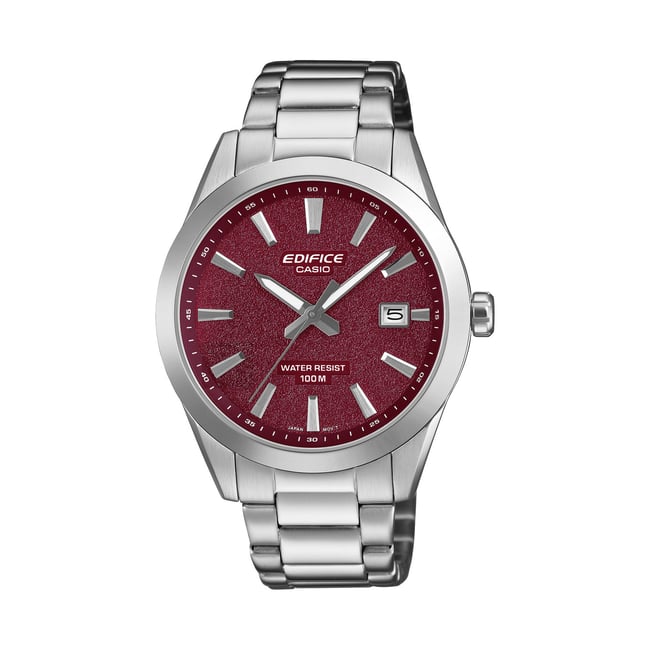 Montre Analogique  EDIFICE argenté rouge argenté <span itemprop=
