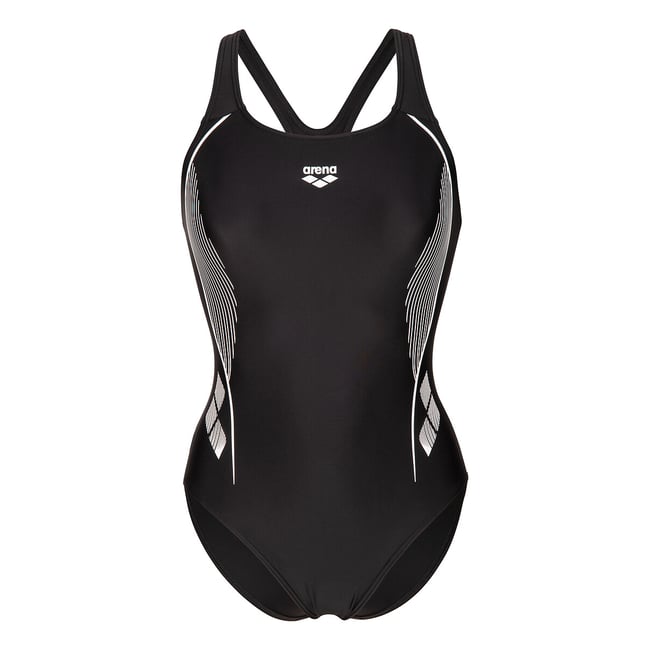 Graphic Swim Pro Back swimsuit, black/white, ARENA
