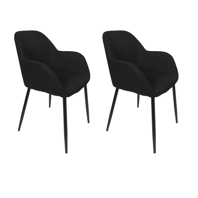 Lot de 2 fauteuils avec tissu texturé ATOME - TOILINUX