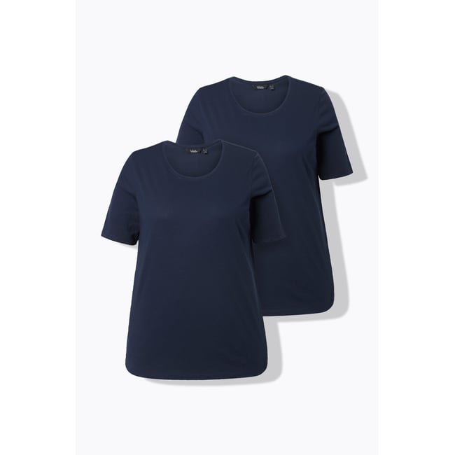 T-shirt coupe Regular. Col rond et manches - ULLA POPKEN