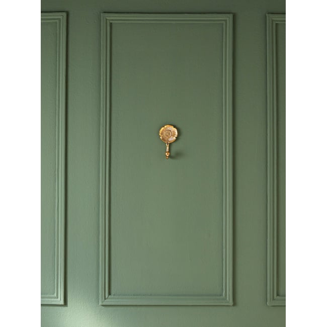 Patère fleur métal Couleur dore <span itemprop=