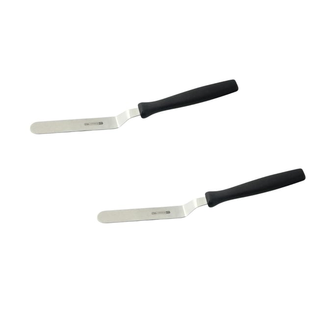 Ensemble de 2 Mini spatules coudées gris <span itemprop=