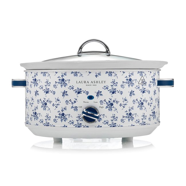 Laura Ashley 6.5L Slow Cooker - VQSLWC6, white, LAURA ASHLEY