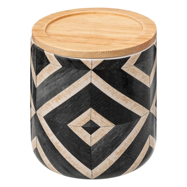 Pot a cotons Collection Geo-ethnique beige <span itemprop=