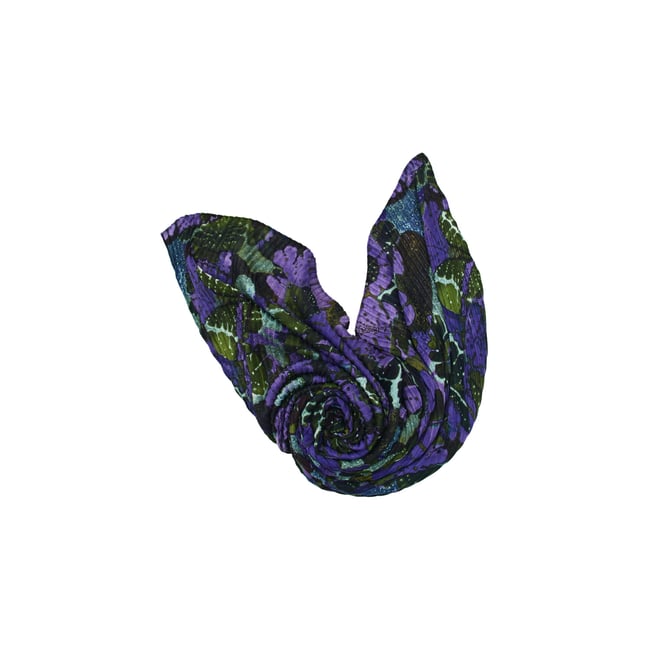 Foulard plissé long M. C. Lacroix vert <span itemprop=