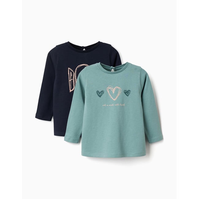 Lot de 2 T-shirts à manches longues avec imprimés de l'art - ZIPPY