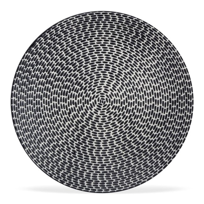 Assiette à dessert   21 cm (lot de 6)-PATIO Couleur noir <span itemprop=