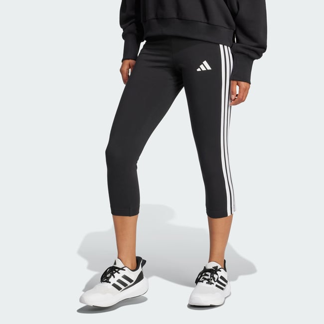 Legging 3/4 3 Bandes Essentials black <span itemprop=