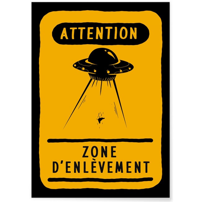 Poster Zone d'enlèvement Couleur blanc <span itemprop=