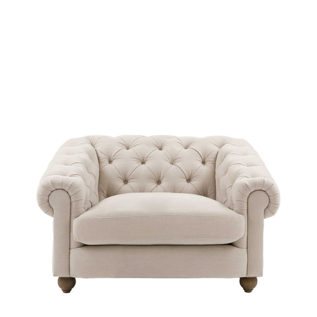 Charter Soft Linen Button-Back Armchair, dusty, ÉDITÉ