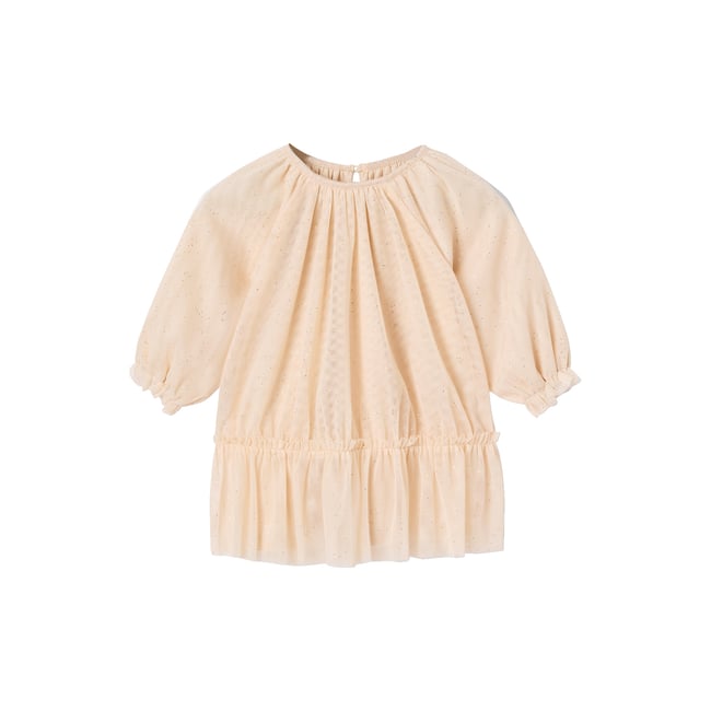 Robe manches longues doré <span itemprop=