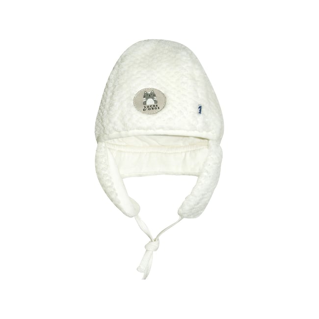 Bonnet sully velours doux bebe beige <span itemprop=