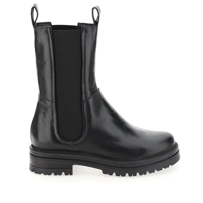 Botines chelsea de piel negro <span itemprop=