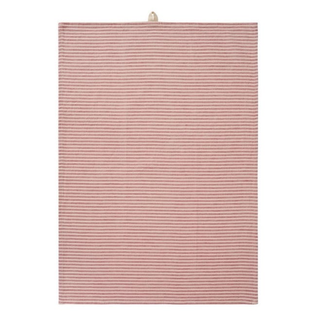 Torchon de cuisine coton rayures rouge <span itemprop=