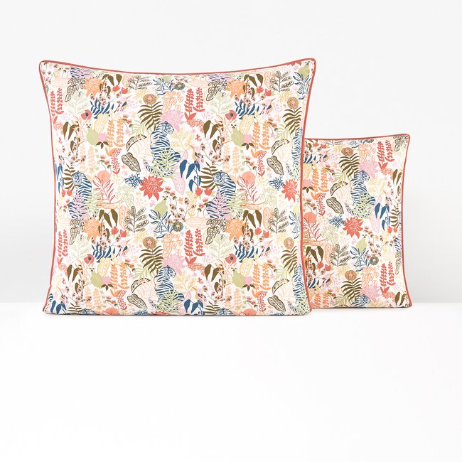 Funda de almohada de percal de algodón, Ecuador estampado <span itemprop=
