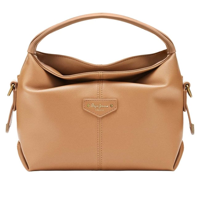 Sac Bandoulière En Similicuir brun caramel <span itemprop=