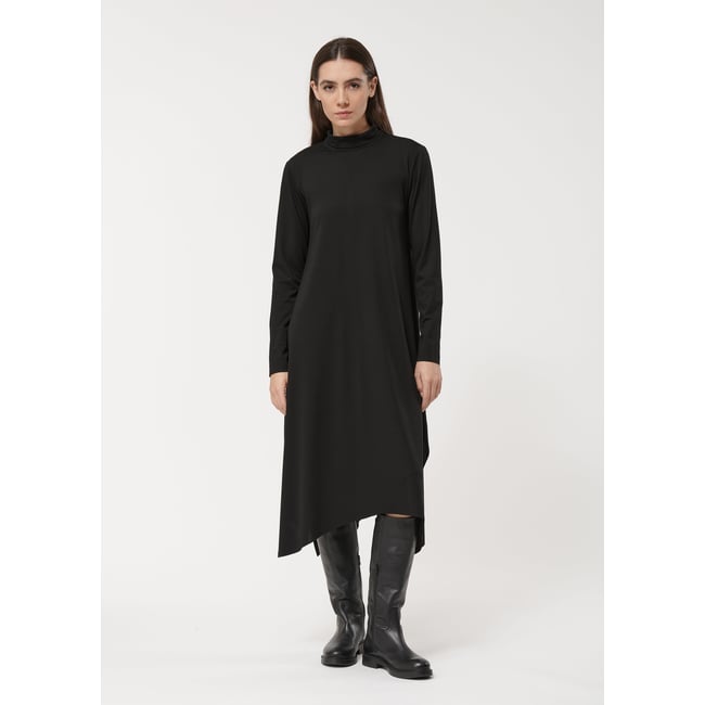 Robe longue asymétrique en jersey - HUMILITY