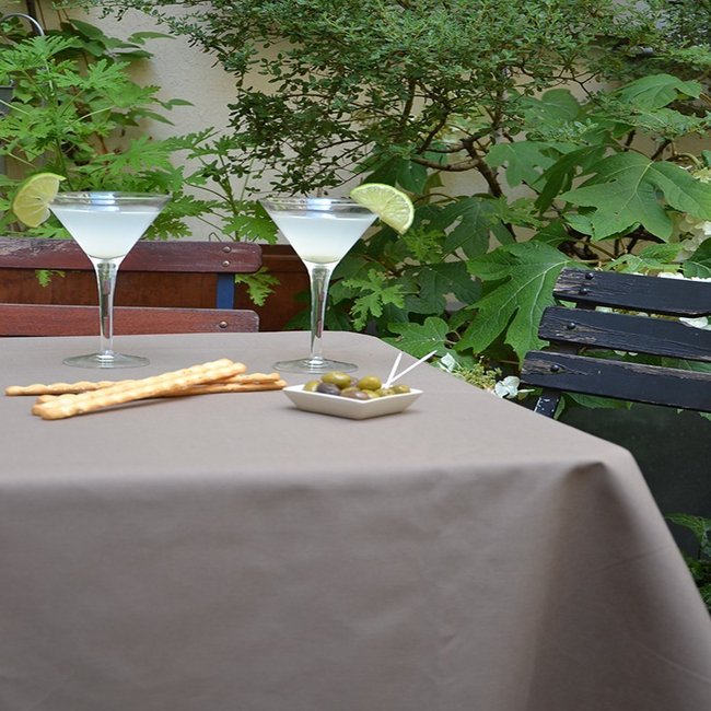 Nappe enduite ronde ou ovale UNI 1 - FLEUR DE SOLEIL