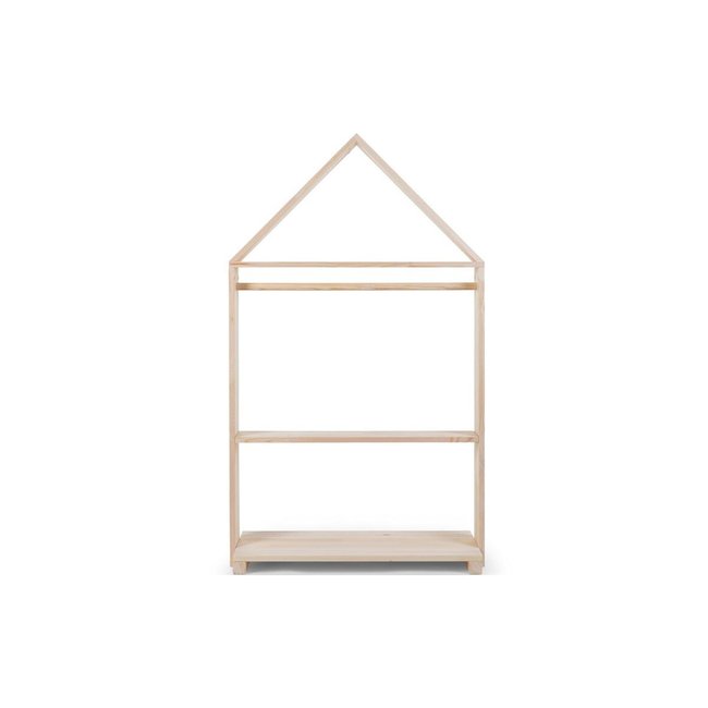Grande étagère maison en bois Couleur beige <span itemprop=