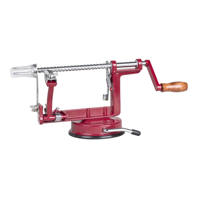 Pèle pommes à ventouse rouge <span itemprop=