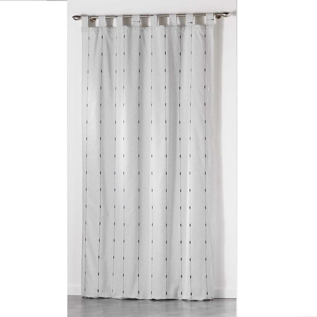 Rideau a passants jacquard Fillio blanc <span itemprop=