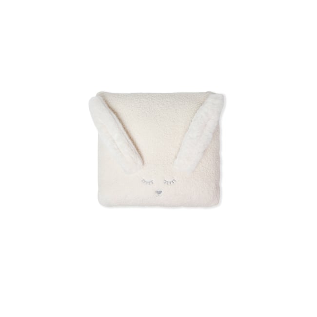 Plaid avec forme lapin BUNNY ecru <span itemprop=