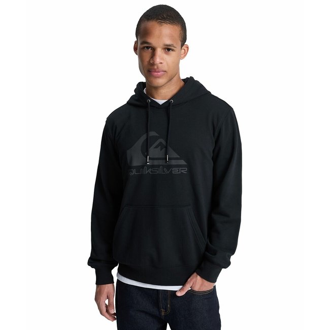 Logo Print Hoodie, black, QUIKSILVER
