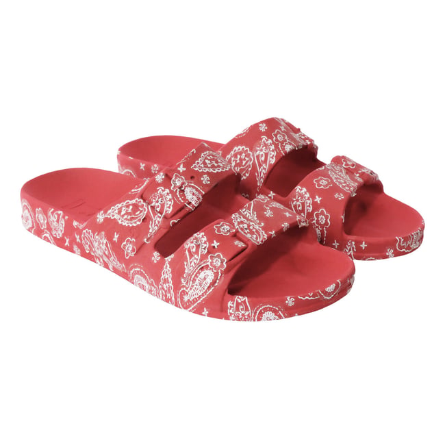 Sandales plates Enfant BANDANA rouge <span itemprop=