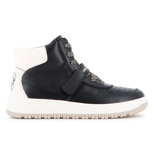 Baskets hautes à lacets black <span itemprop=