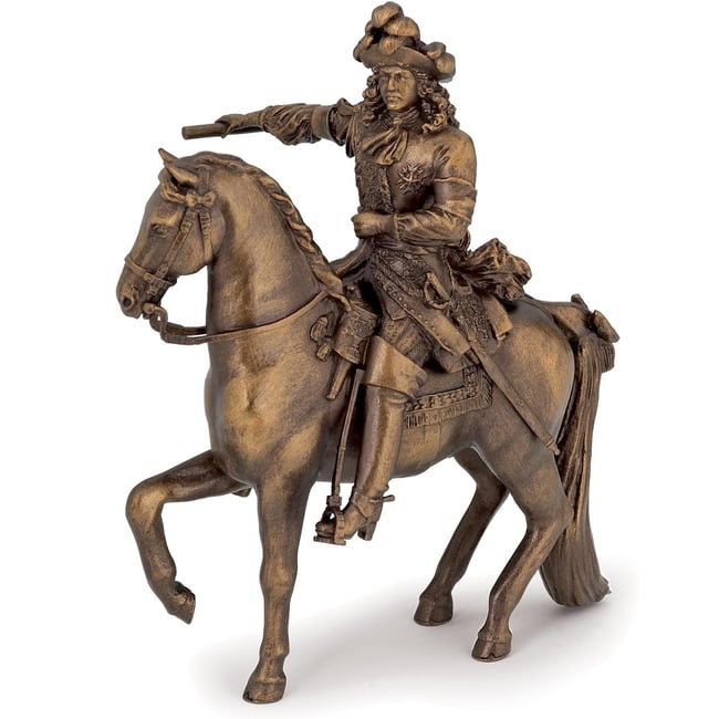 Figurine Louis XIV SUR son cheval marron <span itemprop=