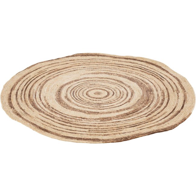 Tapis rond en fibre naturelle, Lomax Couleur naturel, brun <span itemprop=