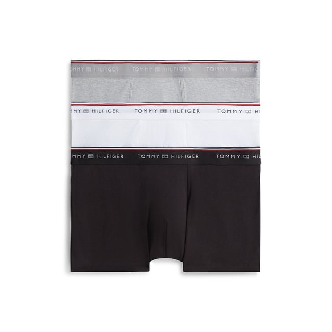 Lote de 3 boxers preto + cinzento + branco <span itemprop=