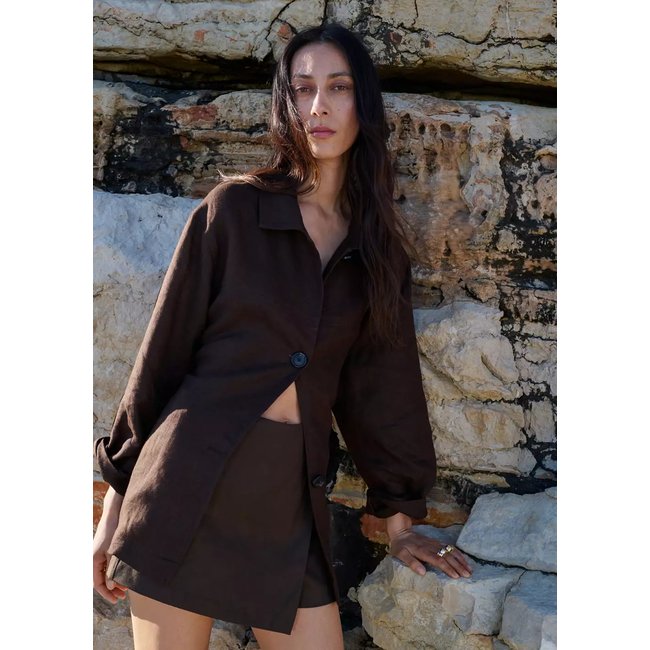 Jupe-culotte en lin - MANGO
