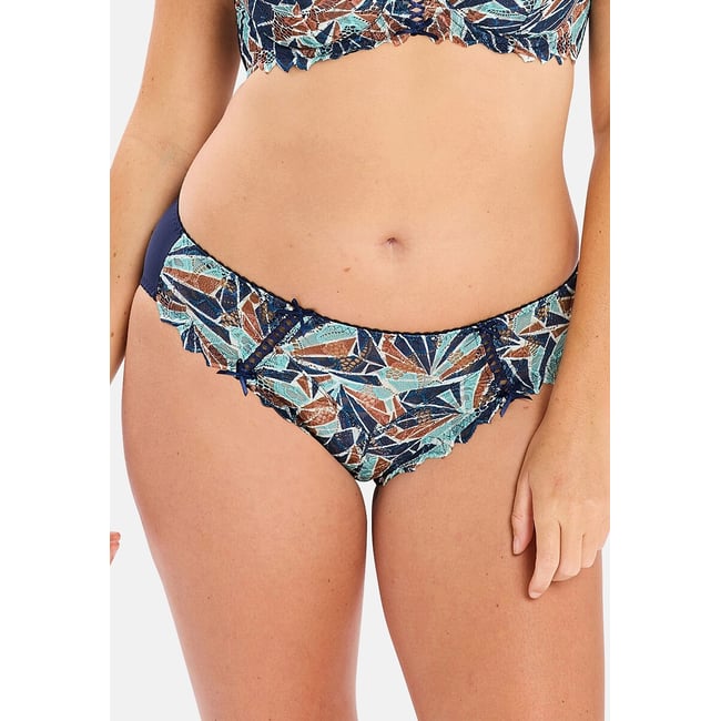Culotte dentelle ARUM MOSAIC bleu/vert/beige <span itemprop=