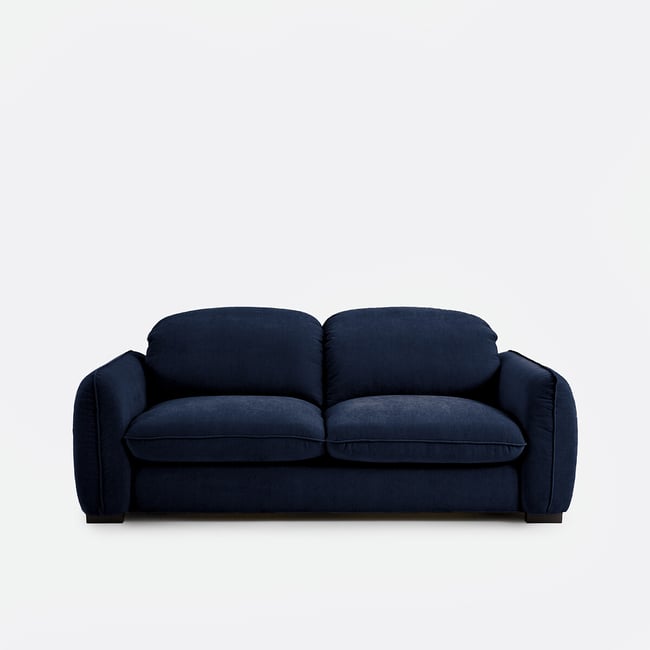 Isla Marl Polyester 3-Seater Straight Sofa with Headrests - LA REDOUTE INTERIEURS