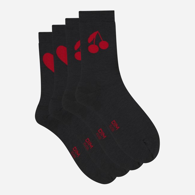 Mi-chaussettes imprimés romantiques Bamboo Style grfrcoe/cer <span itemprop=