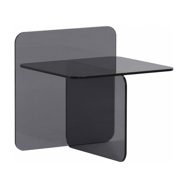 Table d'appoint en verre Couleur gris fumé <span itemprop=