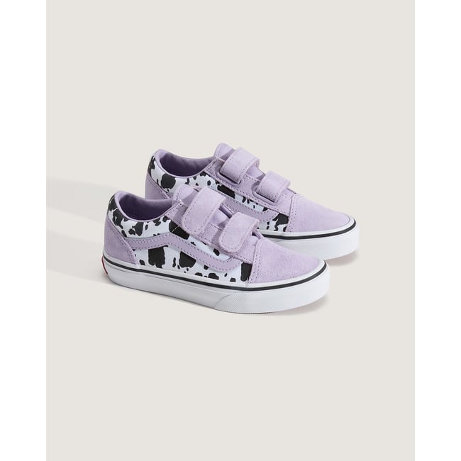 Baskets basses à scratchs, UY OLD SKOOL V noir/violet/blanc <span itemprop=