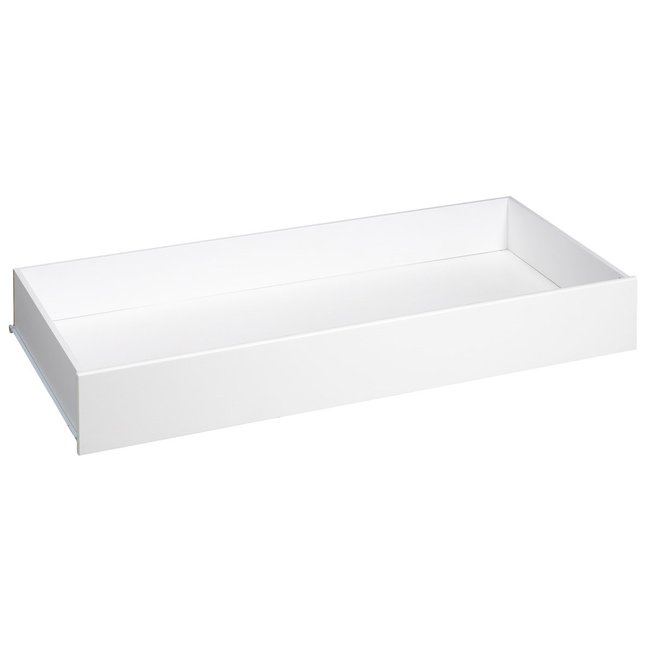 Tiroir de lit bébé en bois Couleur blanc <span itemprop=