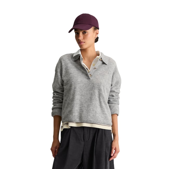 Polo en maille, coupe décontractée en fil bouclé - MARC O’POLO DENIM