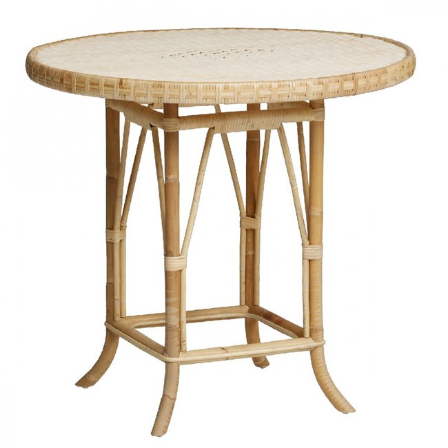 Table guéridon en rotin tressé EUGENIE - KOK
