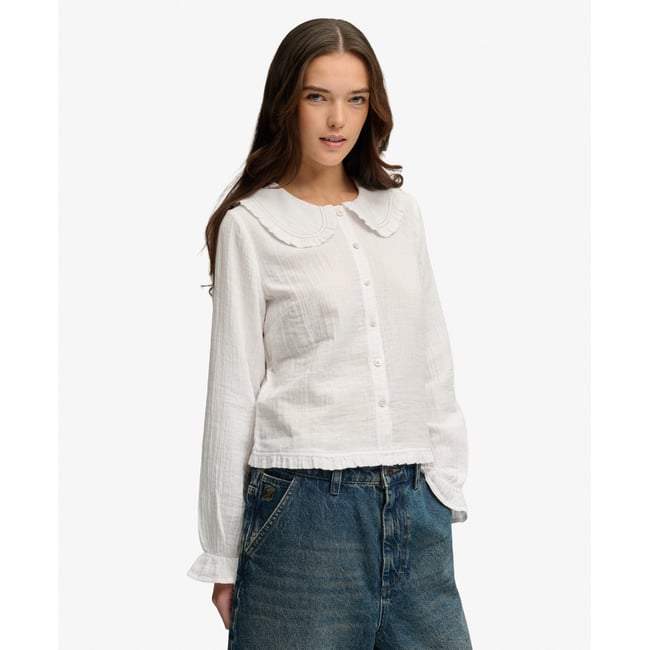 Top à Col et Manches Longues optic <span itemprop=