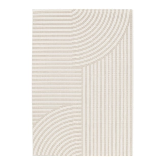 Tapis design intérieur extérieur ONDINE Couleur beige sable <span itemprop=