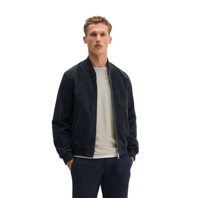 Veste en cuir régulière en cuir de chèvre souple - MARC O'POLO