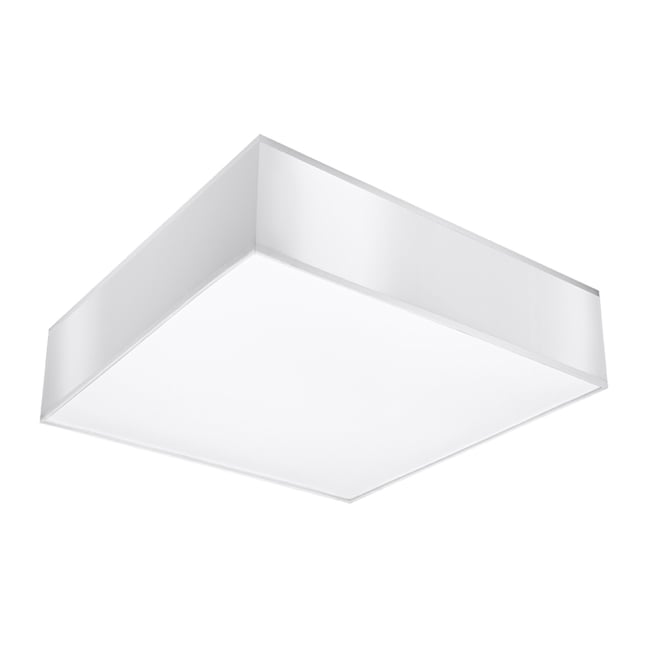 Plafonnier PVC Blanc E27 4 Horus Couleur blanc <span itemprop=