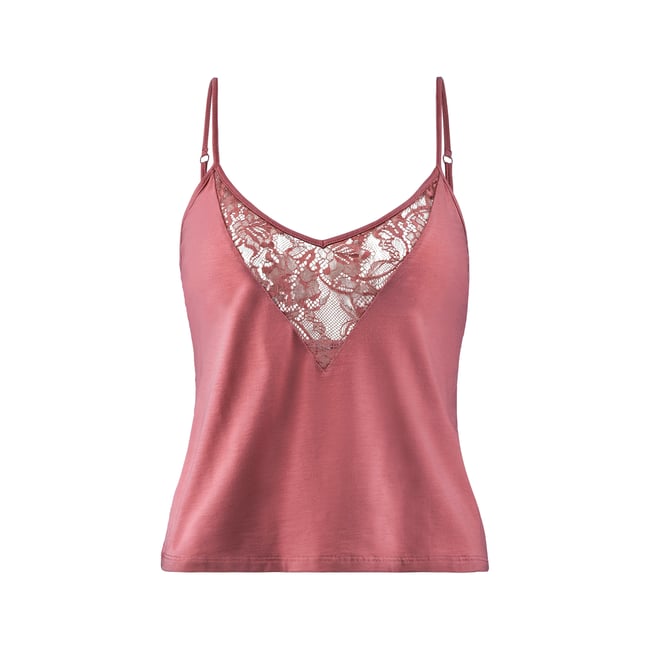 Top a fines bretelles Lazy Days rose <span itemprop=