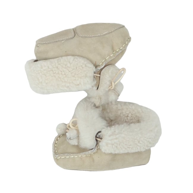 Chaussons bébé - Très bon état beige <span itemprop=