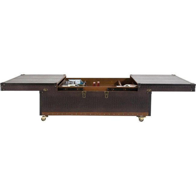 Table basse bar en simili croco, GLOBETROTTER - KARE DESIGN