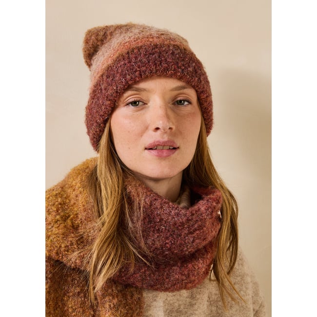 Bonnet motif tie & dye rosewood <span itemprop=